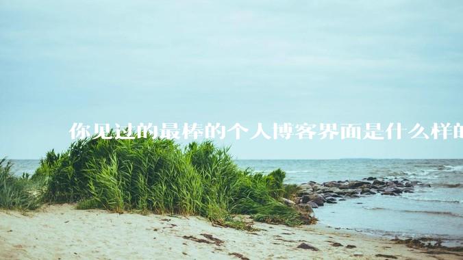 你见过的最棒的个人博客界面是什么样的？